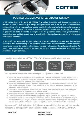 Política de sistema integrado